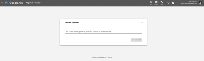 Google Keyword Planner - Amazon keyword research