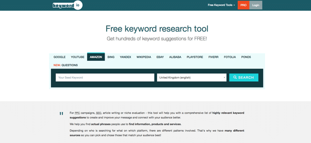 Keyword.io - Amazon keyword research