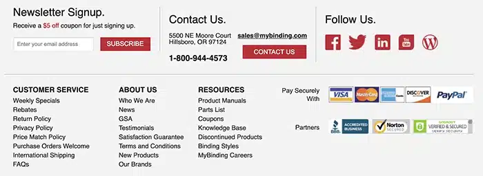 MyBinding store Website