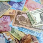 Different types on money.