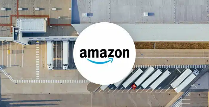 Amazon Shipping logo in a white circle.