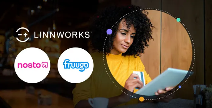 Linnworks Nosto and Fruugo logos.