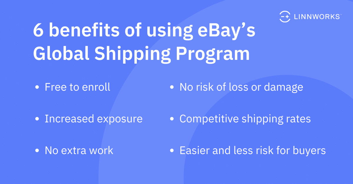 6 benefits of using eBay's Global Shipping Program