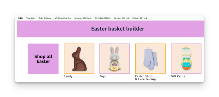 an easter basket builder on amazon custom