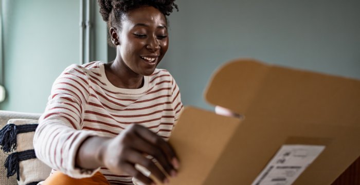 a customer recieving a private label product