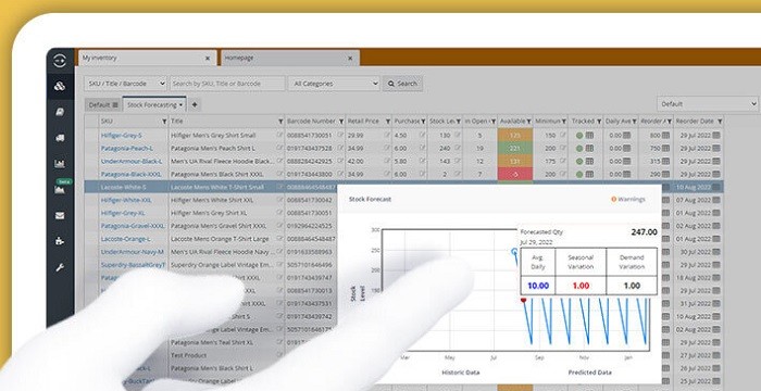 Stock forecasting dashboard screenshot
