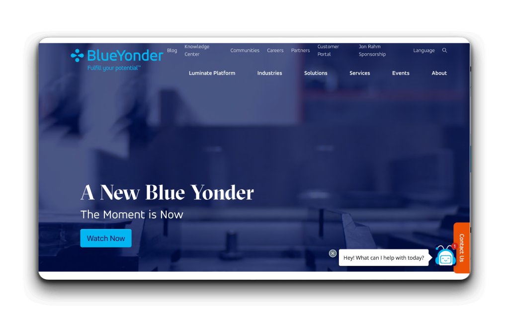 Blue Yonder home page