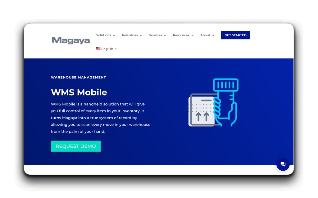 Magaya warehouse management software home page