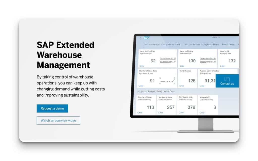 SAP extended warehouse management home page