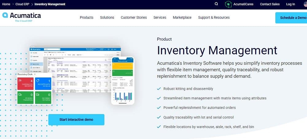 Acumatica inventory software