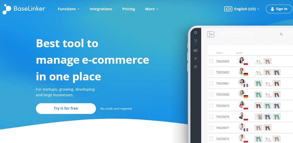 BaseLinker home page