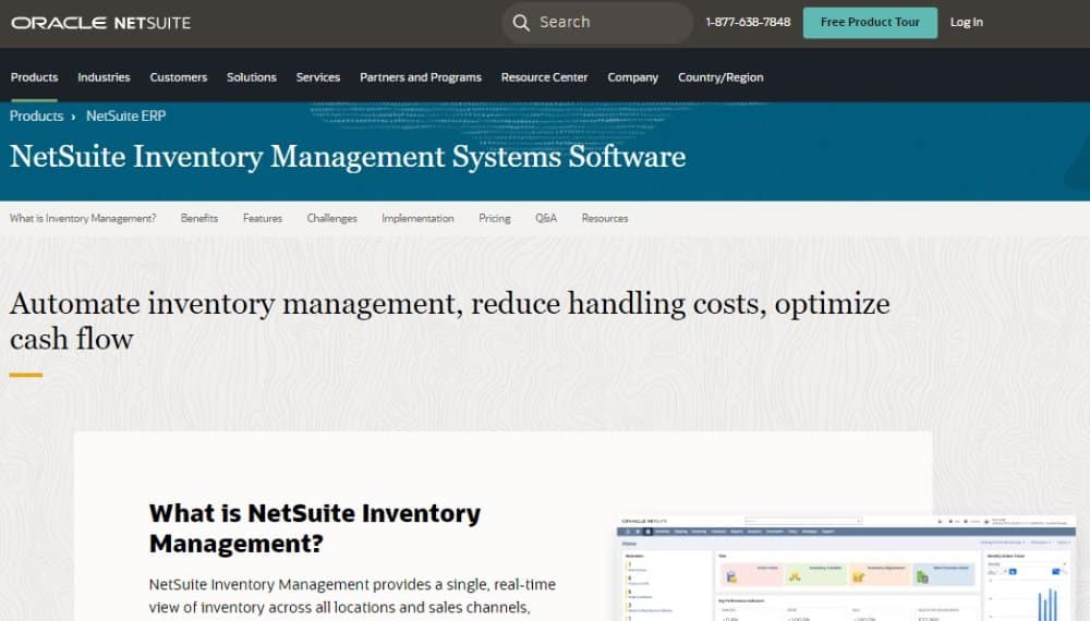 Netsuite inventory management software